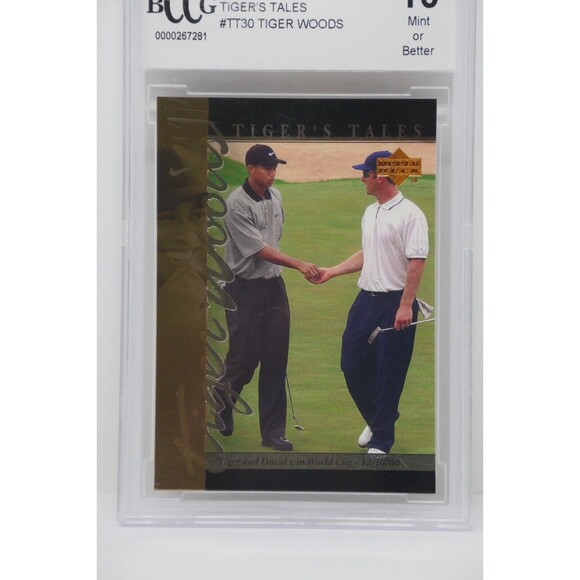 2001 Upper Deck Tiger's Tales #TT30 Tiger Woods Rookie BCCG 10 MINT OR BETTER - Picture 2 of 4